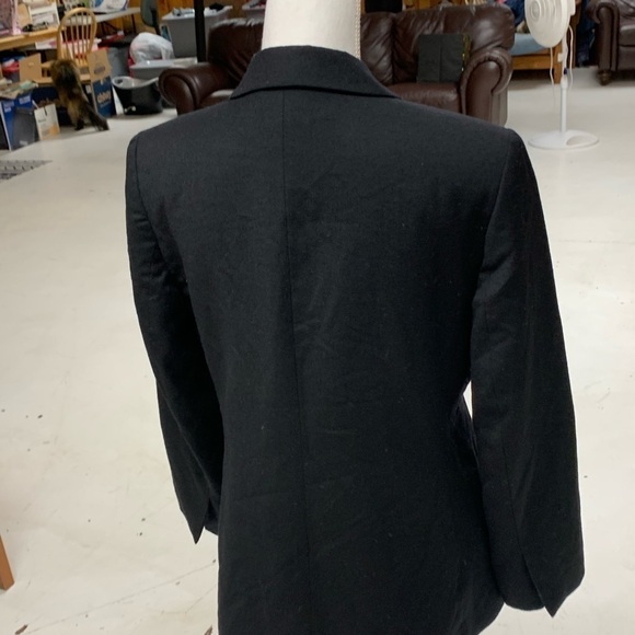 Talbots petite black 2 button blazer size 8 P 19 in pit pit L-25-26in - Picture 2 of 5